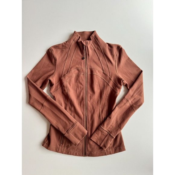 LULULEMON Define Roasted Brown Luon Slim Fit Full Zip Jacket, Size 6 - Picture 5 of 14